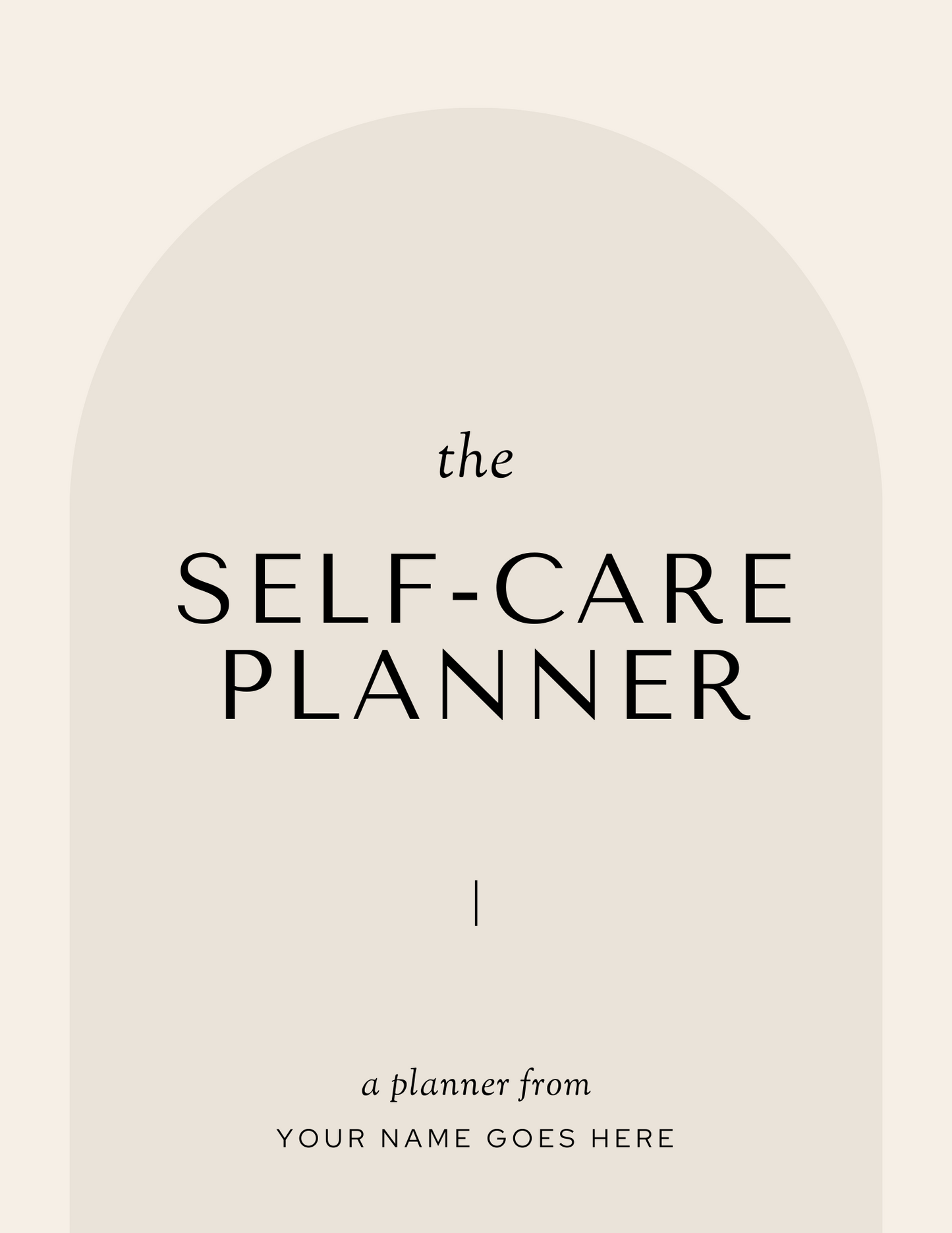 Self Care Planner