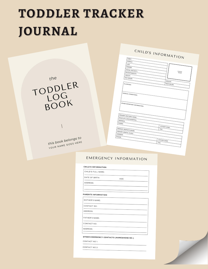 Toddler Tracker Journal