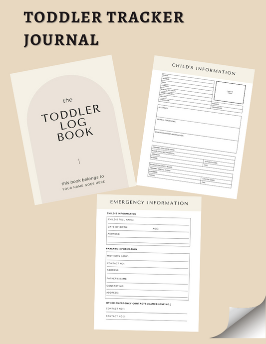 Toddler Tracker Journal