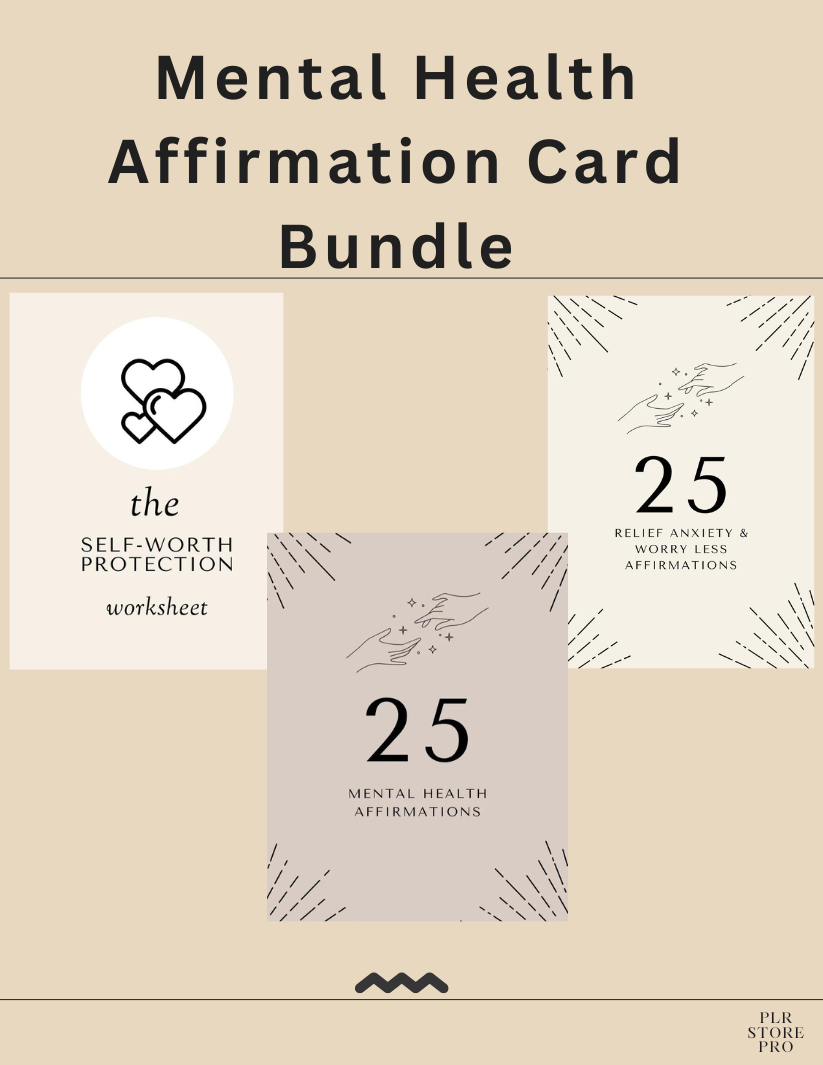 Mental Health Affirmation Card Bundle